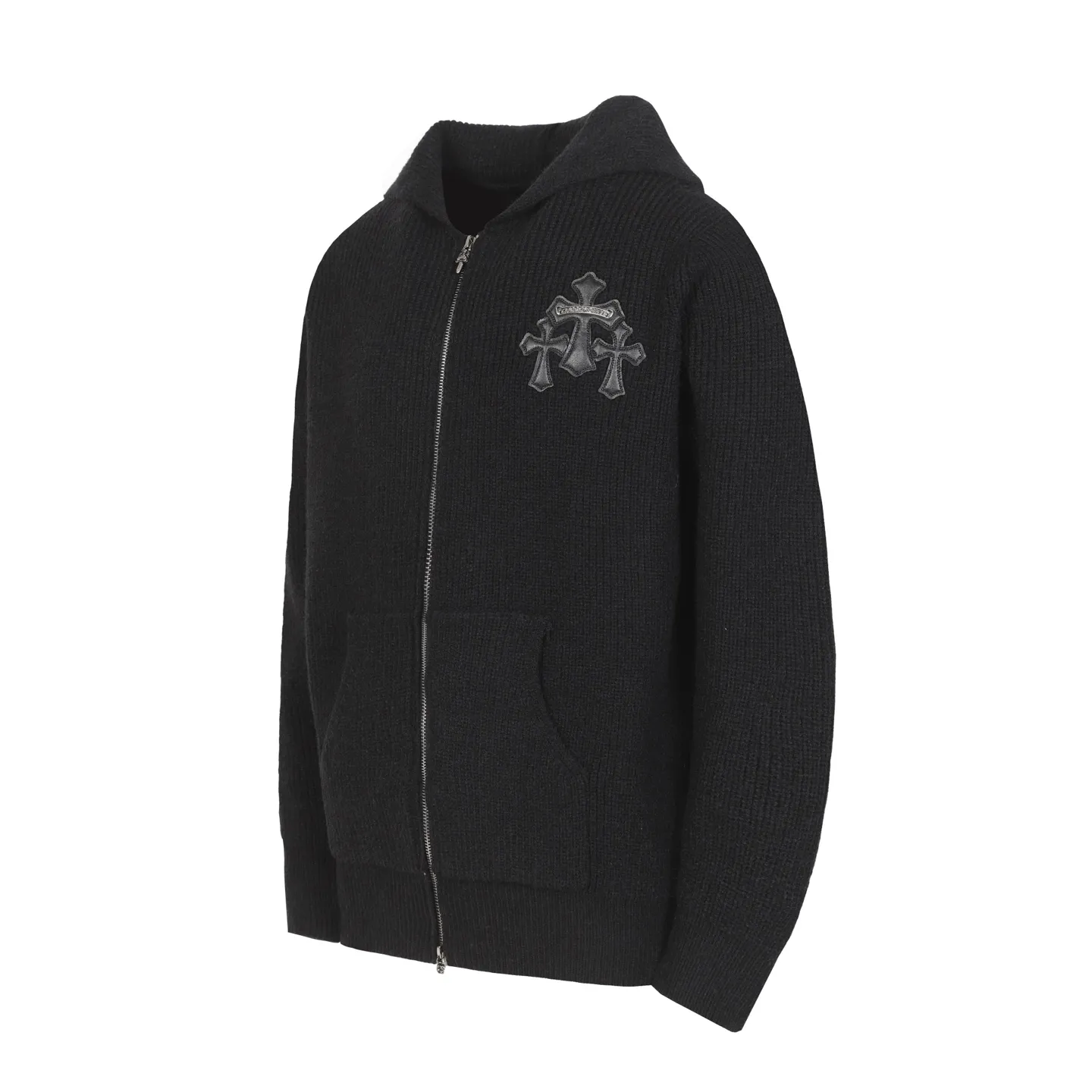 P300 #M905 model -Chrome Hearts/Chrome Hearts Heavy Industry Sanskrit appliquéd embroidered cardigan zipper knitted sweater -High weight, high density and high quality. The wool is soft, delicate and skin-friendly. It feels soft and silky. It has excellent warmth and skin-friendly properties.